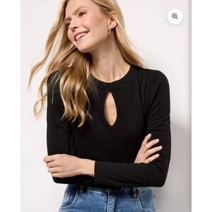 NWT Nation LTD Dania Black Keyhole Top Size Small